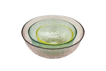 A set of white utensils, isolate on white background.