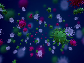 Coronavirus - 3d rendered illustration