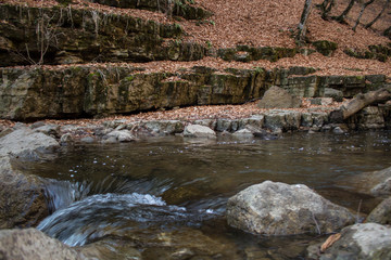 mountain river flows