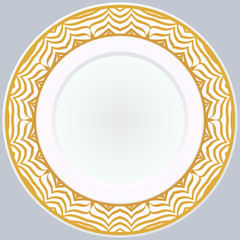 Pattern With Abstract Floral Round Ornament. Oriental Pattern. Indian, Moroccan, Mystic, Ottoman Motifs. Anti-Stress Therapy Pattern. Vector