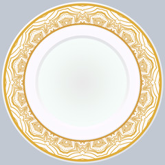 Pattern With Abstract Floral Round Ornament. Oriental Pattern. Indian, Moroccan, Mystic, Ottoman Motifs. Anti-Stress Therapy Pattern. Vector