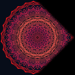 Luxury ornamental floral mandala. Original design with geometric background. Gold color. Vector card template. Design for Ramadan holiday, New year greeting, beauty spa salon, wedding, save the date