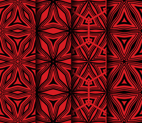 Set of Geometric Pattern. Seamless Texture Color Background. Vector illustration