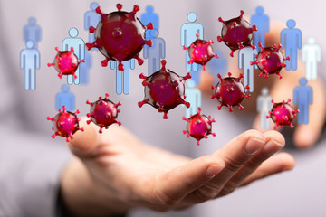 epidemic corona virus 2019-nCoV 3d digital..