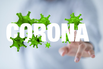 contagious coronavirus pandemic, dangerous virus outbreak 3d.