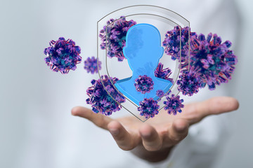 contagious coronavirus pandemic, dangerous virus outbreak 3d.