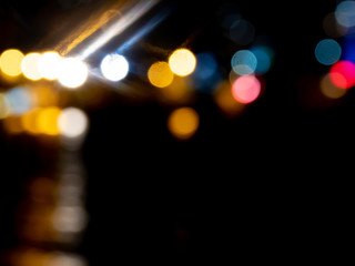 Colorful defocused bokeh color lights abstract background.