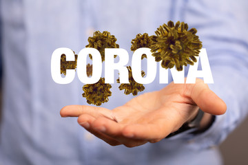 Coronavirus abstract background. Medical Genetics Bacteriological Microorganism..