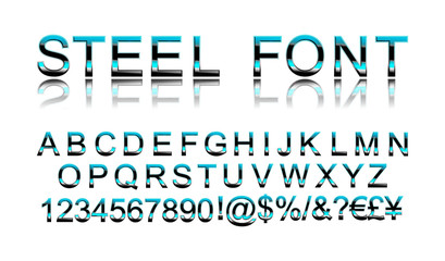 Metal steel alphabet