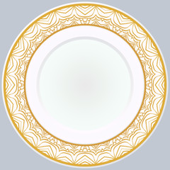 Pattern With Abstract Floral Round Ornament. Oriental Pattern. Indian, Moroccan, Mystic, Ottoman Motifs. Anti-Stress Therapy Pattern. Vector