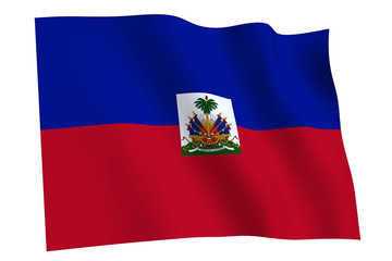 Haiti Flag waving