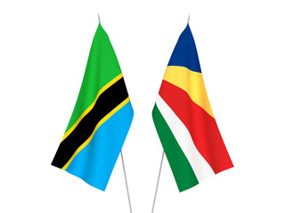 Seychelles and Tanzania flags