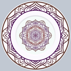 Beautiful Round Flower Mandala. Vector Illustration. For Coloring Book, Greeting Card, Invitation, Tattoo