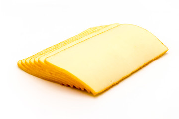 Cheese slices isolated