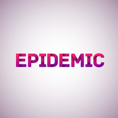 Folded font 'EPIDEMIC' text, vector illustration