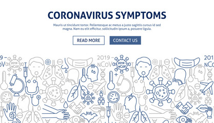 Coronavirus Symptoms Banner Design