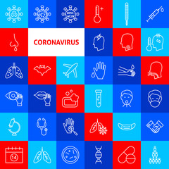 Coronavirus Line Icons