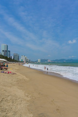 Naklejka premium Nha Trang beach during a sunny day
