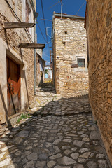 Fototapeta na wymiar The white ladder street of Pano Lefkara village. Larnaca District. Cyprus