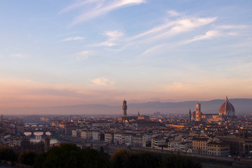 Fototapeta na wymiar Florence, sunset