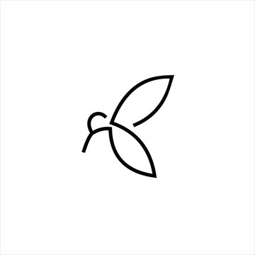 outline  honey bee logo design vector image , line bee  logo icon vector , honey bee logo icon 