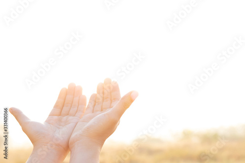 Human Hands Open Palm Up Worship Praying Hands With Faith And Belief In God Of An Appeal To The Sky Concept Religion And Spirituality With Believe Power Of Hope Or Love And Human Hands Open Palm Up Worship Praying Hands With Faith And Belief In God Of An Appeal To The Sky Concept Religion And Spirituality With Believe Power Of Hope Or Love And