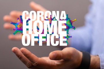 Home office of self quarantine digital.