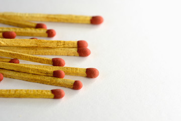 Matches isolated on white background.