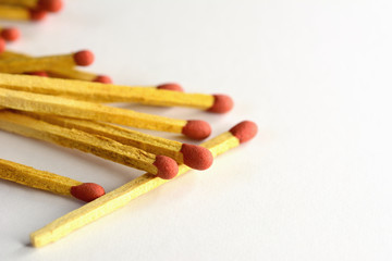 Matches isolated on white background.