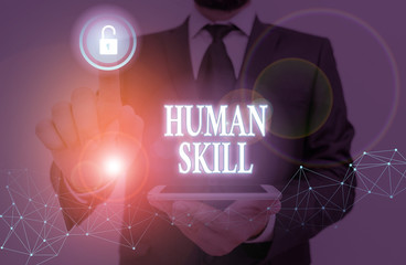 Word writing text Huanalysis Skill. Business photo showcasing involve the ability to work well with...