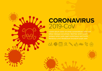 Flyer template with coronavirus information