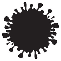 dripping paint shape. Current liquid stains, inks. Paint flows.Vector illustration. Color isolated background.