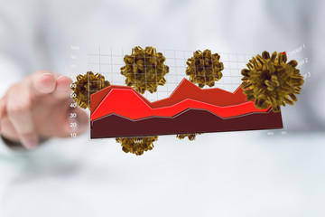 Coronavirus economic impact concept image.