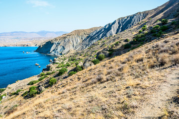 View of  the Black Sea in eastern Crimea