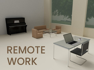 REMOTE WORK concept