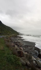 Neuseelands Westk&uuml;ste vor Pakecake-Rock