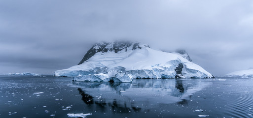 Iceberg in Antarctica sea. Port Lockroy.