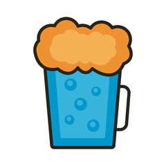beer jar glass line and fill style icon