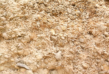 background of rocks from clay and stone after a landslide