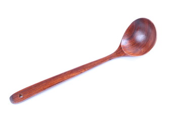 wooden spoon isolated on white background