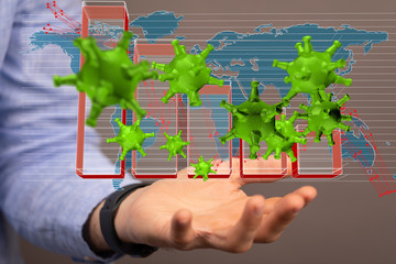 The coronavirus impacts the global economy..