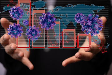 The coronavirus impacts the global economy..