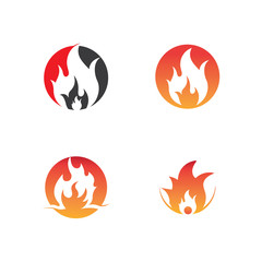 Fire flame vector illustration design template