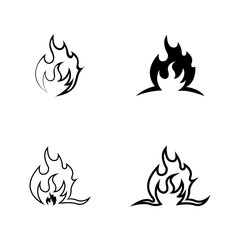 Fire flame vector illustration design template