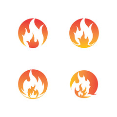 Fire flame vector illustration design template