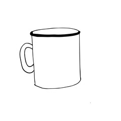 vector iron mug, mock up for design cup