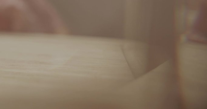Leafing through a book