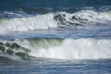 Cornish waves at Bude in Cornwall