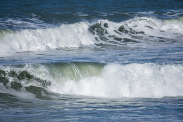 Naklejka premium Cornish waves at Bude in Cornwall