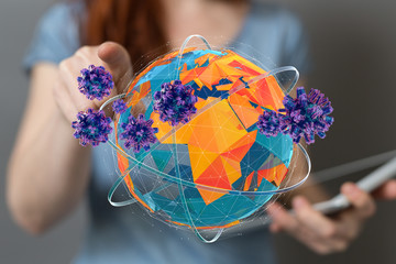 epidemic coronavirus 2019-nCoV, Novel Coronavirus Alert outbreak . Virus Covid 19-NCP. Spread of...